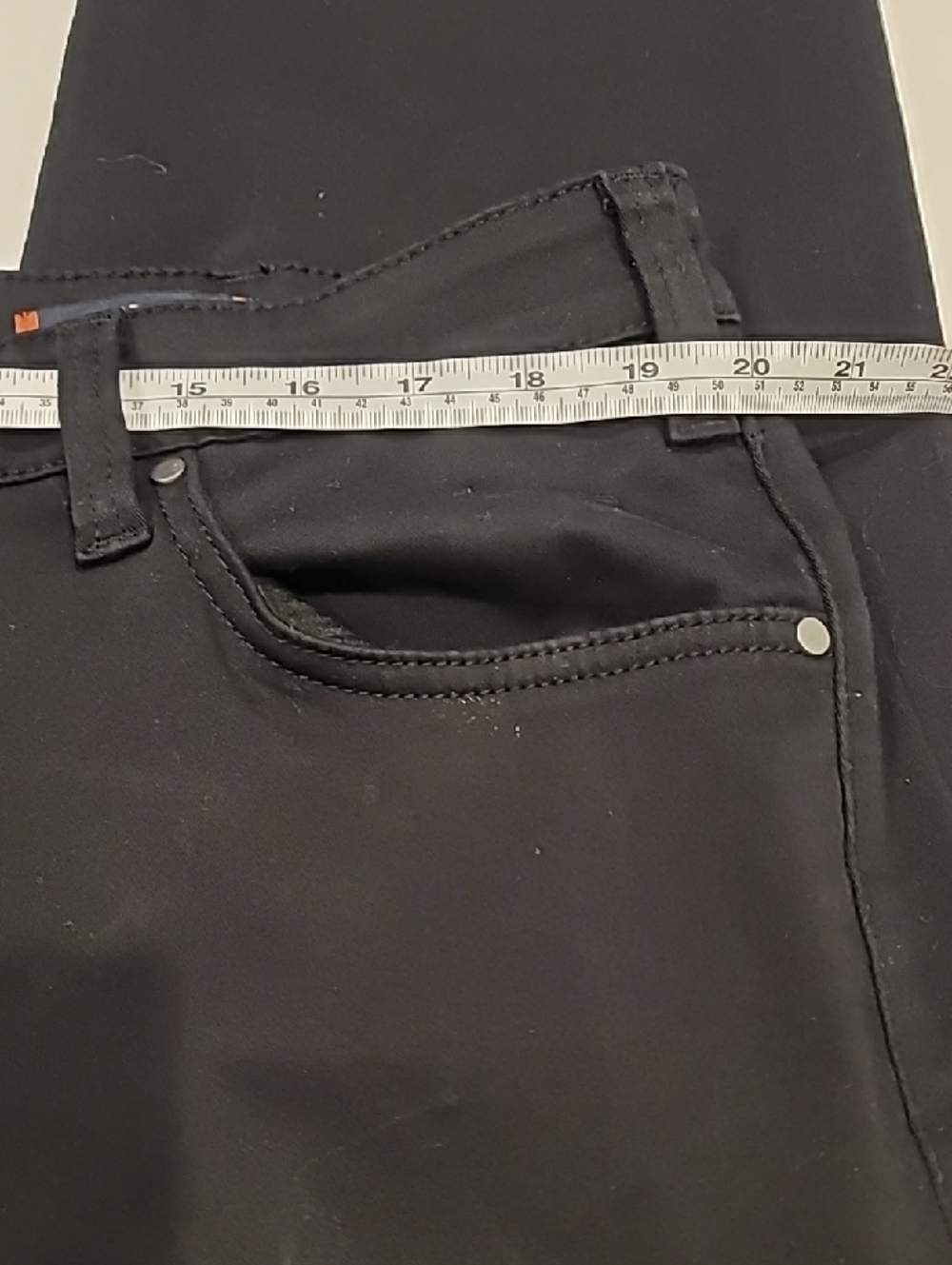34 Heritage Black Cotton Jeans Mid Rise Straight Stretch 40 - Picture 7 of 12
